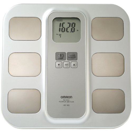 Omron欧姆龙HBF-400体重秤 + 身体脂肪监视器，原价$59.99，现仅售$35.98，免运费