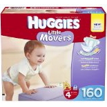 史低！Huggies好奇Little Movers 4號紙尿褲160片點coupon后$37.57 免運費