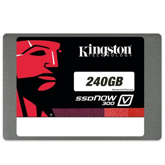 Kingston Digital 240GB SSDNow V300 SATA 3 2.5 (7mm height) with Adapter Solid State Drive SV300S37A/240G $99.99
