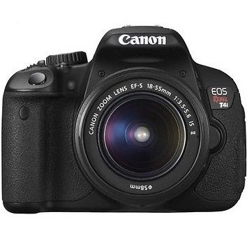 Canon佳能EOS Rebel T4i 单反相机+EF-S 18-55mm f/3.5-5.6 IS镜头$599.98 免运费