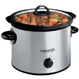 Crock-Pot 3-Quart Round Manual Slow Cooker, Stainless Steel (SCR300SS), Only $11.99