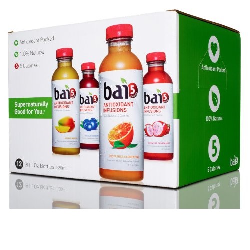 比闪购价还低！Bai5 5卡路里百分百纯天然抗氧化果汁，18oz/瓶， 12瓶，原价$24.99，现仅售$11.39，免运费