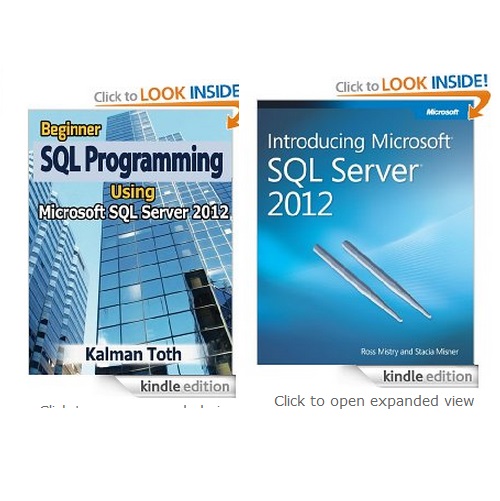两本书籍免费下载：Beginner SQL Programming Using Microsoft SQL Server 2012 和 Introducing Microsoft SQL Server 2012