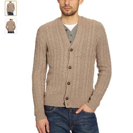 Ben Sherman Men's Cable Cardigan Sweater  $45.00
