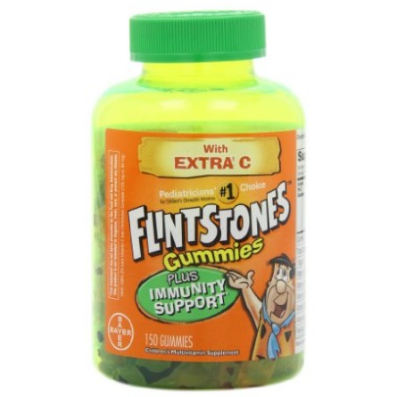 Flintstones拜耳兒童複合維生素添加鋅和維生素C，150粒，現點擊coupon后僅售$10.45