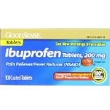 家中常备药！GoodSense Ibuprofen布洛芬 止痛药/退烧片200 mg，100粒 $2.08 免运费