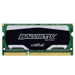 Crucial Ballistix Sport SODIMM 8GB Single DDR3 1600 MT/s (PC3-12800) CL9 @1.35V 204-Pin Memory BLS8G3N169ES4 $67.50