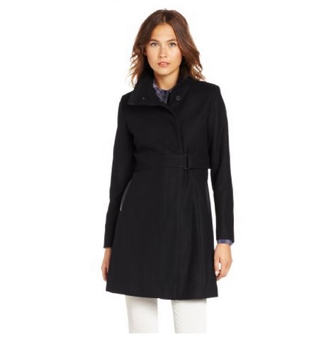 Via Spiga Women's Luxurious Wool Walking Coat With Stand Collar, only $99.65, free shipping