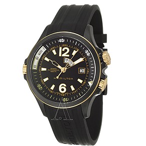 Ashford-$465 Hamilton Men's Khaki Navy GMT Watch H77575335!