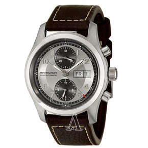 Ashford-$588 Hamilton Men's Khaki Field Chrono Auto Watch H71566553!