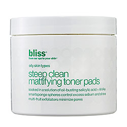 Bliss Steep Clean Mattifying Toner Pads for Oily Skin 50 Pads  	$23.74 