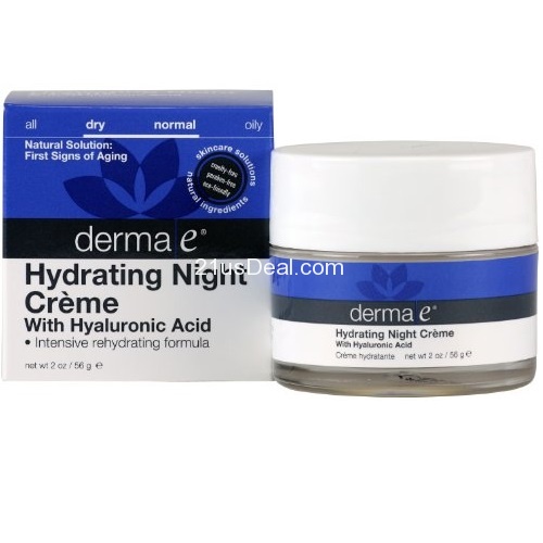 Derma e Hyaluronic Acid Night Creme Intensive Rehydrating Formula, only $14.62, free shipping