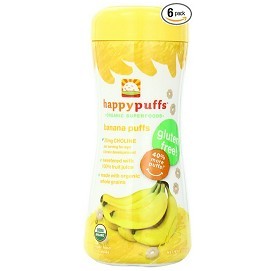Happy Baby Organic Puffs, Banana Puffs, 2.1-Ounce Containers(Pack of 6) $11.07+free shipping