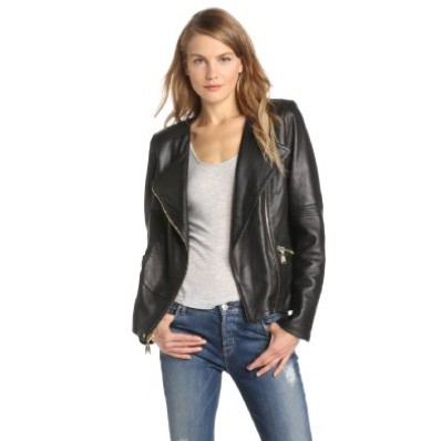Via Spiga Women's Luxurious Leather Moto Jacket $119.40+free shipping
