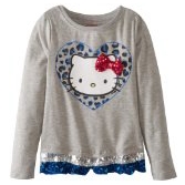 Hello Kitty Girls 2-6X Long Sleeve Heart Top $13.49 FREE Shipping on orders over $49