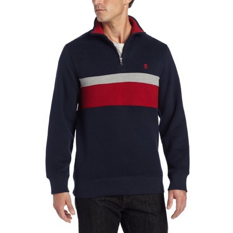 IZOD Men's Long Sleeve 1/4 Zip Sueded Fleece with Chest Stripe $11.99 FREE Shipping on orders over $49
