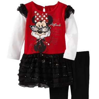 Disney Baby-girls Infant 2 Piece Mickey Mouse Glasses Dress and Legging $14.99(67%off)  