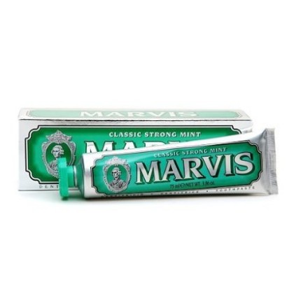 牙膏中的爱马仕！英国航空头等舱使用的护理用品！Marvis玛尔斯绿色经典薄荷牙膏，只要$8.92，免运费