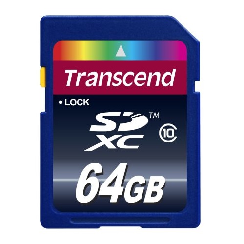 Transcend 64 GB Class 10 SDXC Ultra Speed 25MB/S Flash Memory Card TS64GSDXC10, only $31.99
