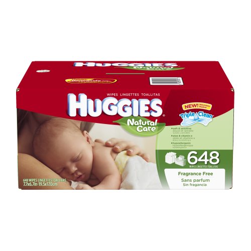 好奇(HUGGIES)纯天然柔润婴儿湿纸巾(648张装)，原价$20.06，现点击Coupon后仅售$13.13，免运费。含芦荟、维他命E成份