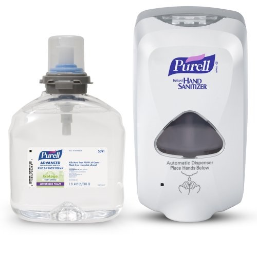 GOJO 5392-D1 Purell TFX Touch Free Dispenser Kit, with 1200 mL Refill, only $26.59, free shipping