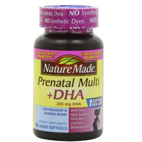 Nature Made孕妇复合维生素+DHA，60粒 点coupon后$7.44 免运费