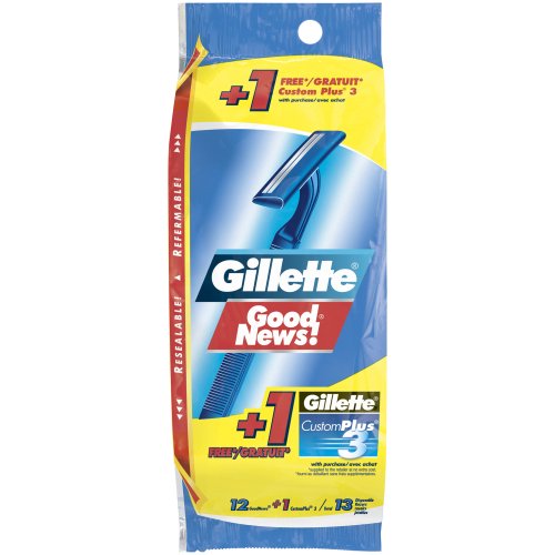 Gillette吉列一次性剃须刀，36个，现点击coupon后仅售$11.12，免运费