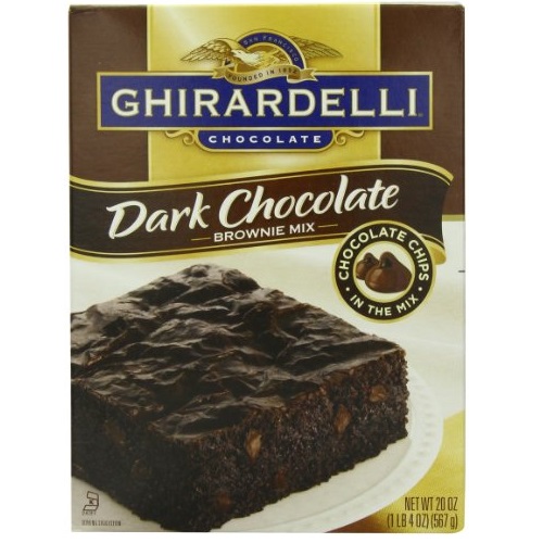 史低價！Ghirardelli吉爾德利黑巧克力Brownie布朗尼粉，20oz/盒，共4盒，現僅售$7.92
