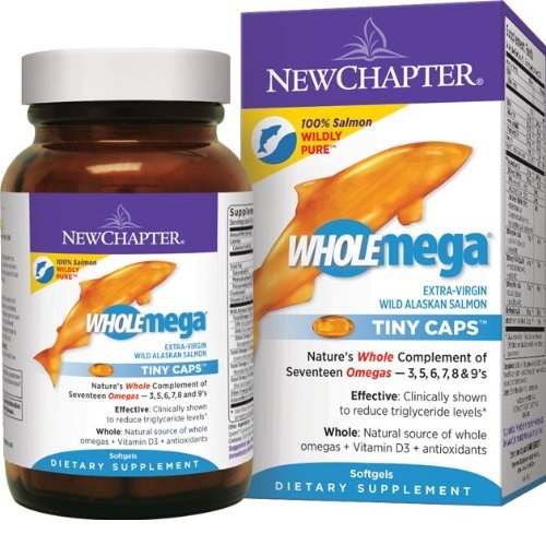 New Chapter Wholemega Fish Oil Supplement, 100% Wild Alaskan Salmon Oil with Omega-3 + Vitamin D3 + Astaxanthin - 90 ct Tiny Caps, only $11.567, free shipping after clipping coupon and using SS