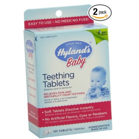 Hylands Teething Tablets 婴儿长牙牙痛舒缓药片 2盒  $13.54 