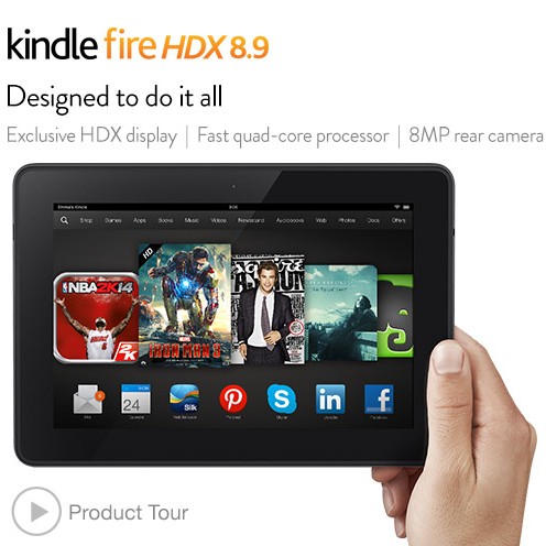 Kindle Fire HDX 8.9英寸平板電腦，原價$379.00，現僅售$319.00，免運費