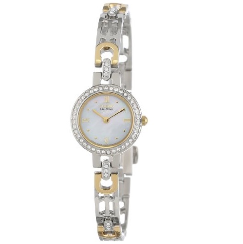 Citizen Women's EW8464-52D Eco-Drive Silhouette Crystal Accented Gold-Tone Watch, only $123.19, free shipping