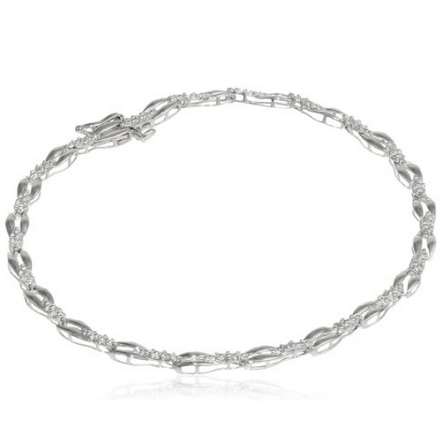 Sterling Silver Diamond Accent Bracelet, 7.25