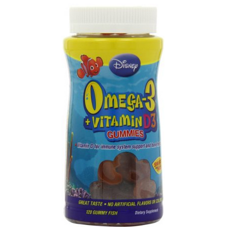 Disney Omega-3 + Vitamin D3 Gummies for Children 120 ea $7.90