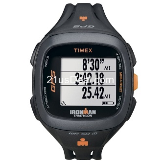 Timex Unisex T5K744 Ironman Run Trainer 2.0 GPS Speed+Distance Black/Orange Watch $125.57 + Free Shipping 