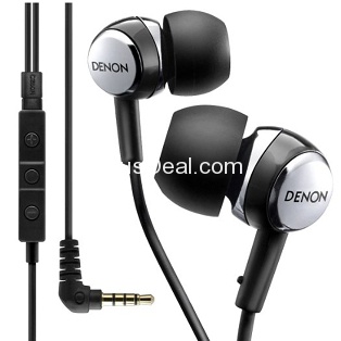 Denon AH-C260R Mobile Elite In-Ear Headphones with 3-Button Remote and Microphone  $22.99