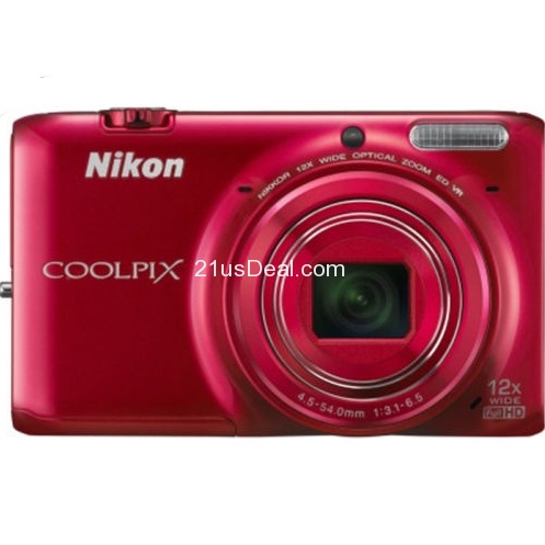 Nikon COOLPIX S6500 16 MP Digital Camera w/ 12x Zoom & Built-In Wi-Fi (Red) $79.99 FREE Shipping