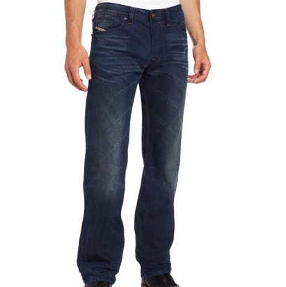 斷碼大降！義大利頂級時尚品牌迪賽Diesel Safado男士直筒牛仔褲0815A( 水洗藍 ) 34W x 32L 特價$89.97(61%off)包郵 八折后僅$71.98