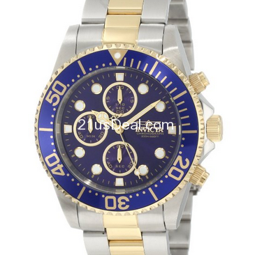 Invicta Men's 1773 Pro Diver 18k Gold Ion-Plating and Stainless Steel Watch only $81.22