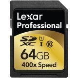 史低价！Lexar Professional 400x 64GB SDXC UHS-I 60MB/s存储卡仅售$27.99；128GB版也只需$50.99