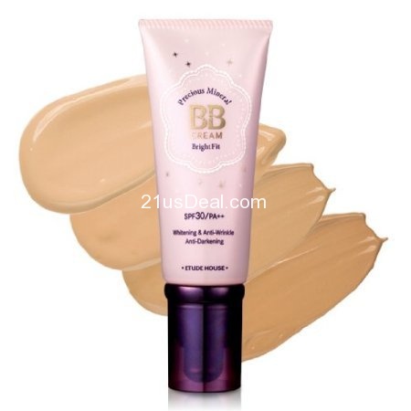 Amazon-Only $9.45 Etude House Precious Mineral BB Cream Bright Fit SPF30/PA++ #W13 Natural Beige