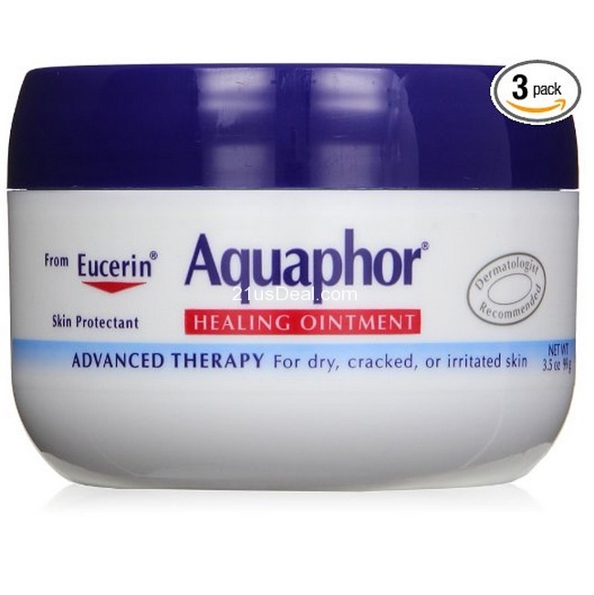 Aquaphor Healing Ointment Dry, Cracked and Irritated Skin Protectant, 3.5 oz Jar, (Pack Of 3), only $15.66, free shipping  after SS and automatic discount at checkout