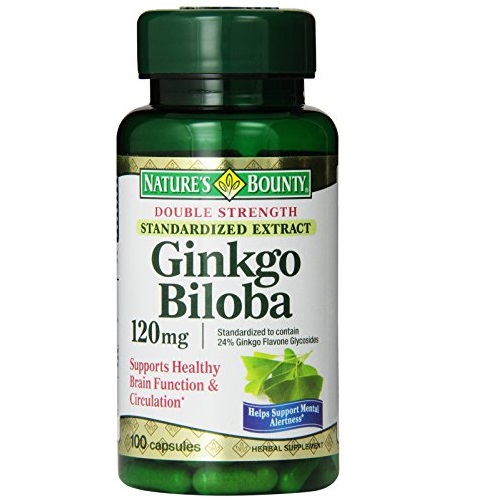 Nature's Bounty Ginkgo Biloba Pills and Herbal Supplement, Supports Brain Function and Mental Alertness, 120mg, 100 Capsules, only $16.38, free shipping