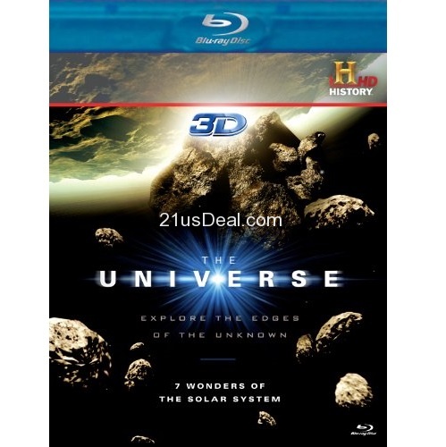 史低价！《The Universe: 7 Wonders of the Solar System 宇宙：太阳系的7个奇迹》，3D蓝光光盘，原价$24.99，现仅售$6.97