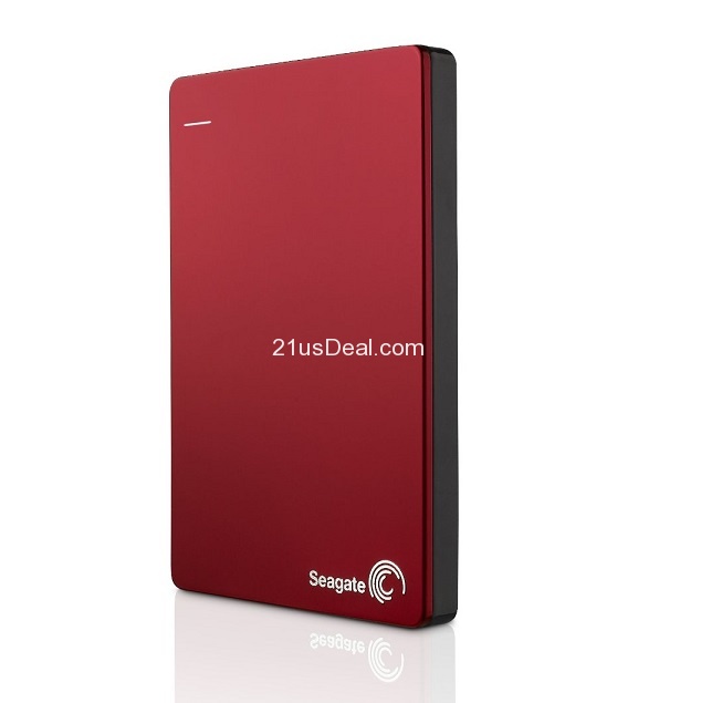 速搶！Seagate希捷Slim型 2TB USB3.0移動硬碟，紅色款，原價$179.99，現僅售$69.99，免運費。四色同價！