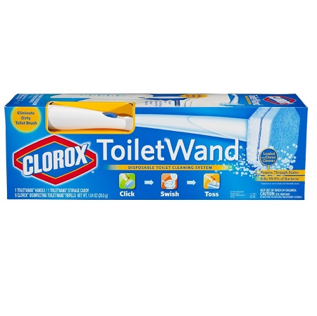 Clorox ToiletWand 可替换式马桶清洁刷，带6个刷头，原价$11.99，点击Coupon后仅售$6.45，免运费