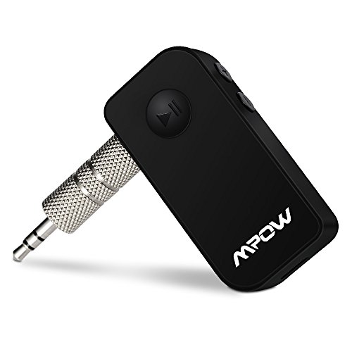 Mpow Portable Bluetooth Receiver A2DP Wireless Audio Adapter for Home/ Car Music Streaming Sound System/ Bluetooth Car Kits with 3.5 mm Stereo Output (Cool Black), only $13.99