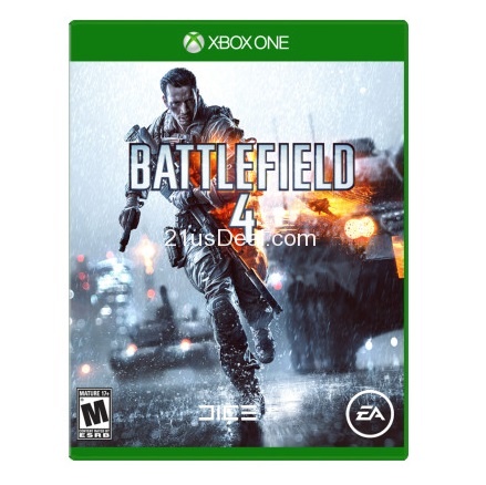 《Battlefield 4 占地 4》 游戏，Xbox One版，原价$59.99，现仅售$29.99，免运费