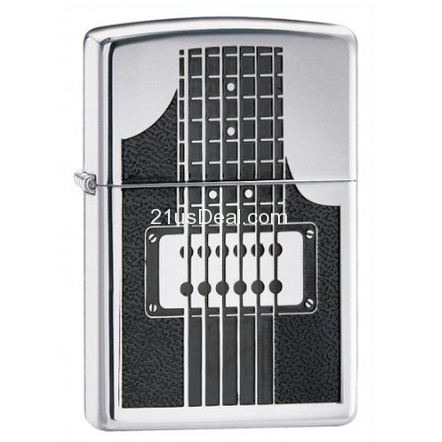 Zippo Electric Guitar High Polish Chrome Pocket Lighter $27.37(21%off) + Free Shipping 
