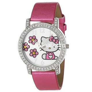 Sanrio Hello Kitty Women's HK1492 Pink Strap Silver Dial Watch $14.59